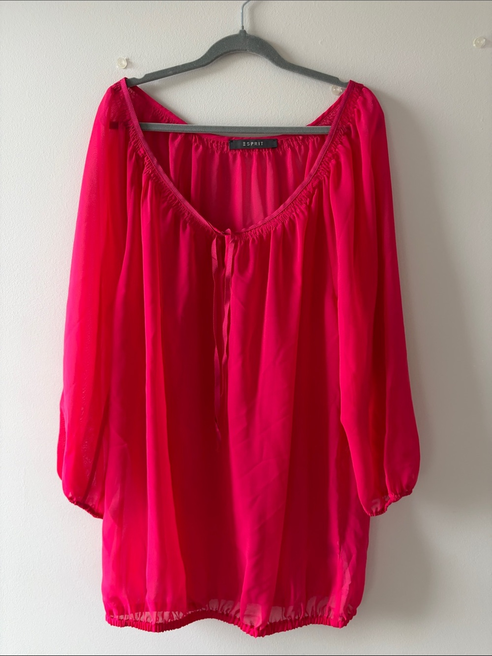 Esprit Vibrant Pink Peasant Tunic